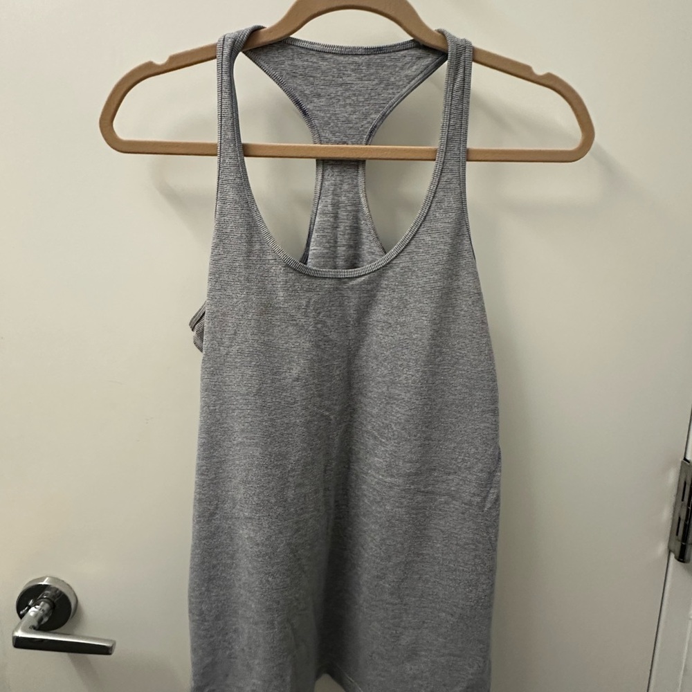 Gray and white lululemon tank top  Women's